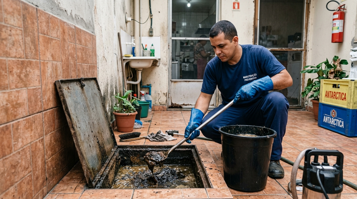 Limpeza de Caixa de Gordura em Vitória da Conquista-BA